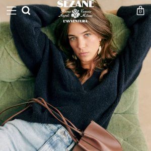 Sezane Beautiful Cody Sweater Size XS Color Navy